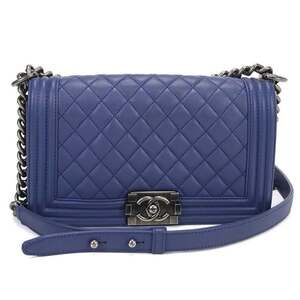 CHANEL Crossbody Shoulder Bag A67086 Chain Boy Chanel Women's Blue
